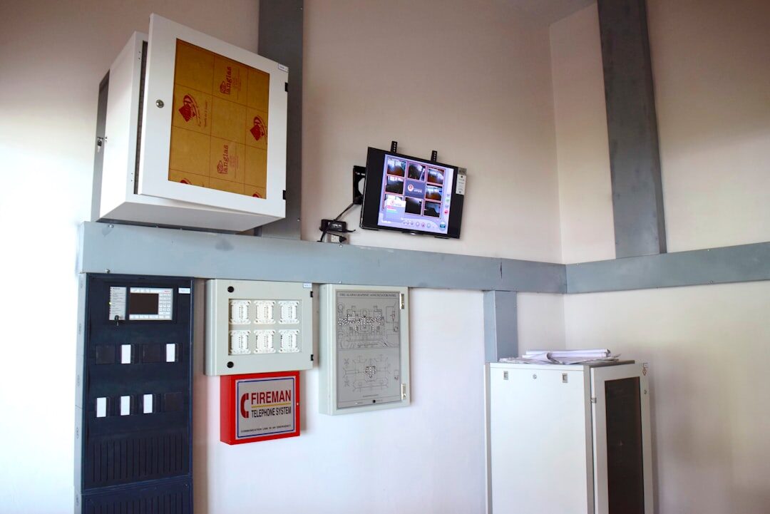Wall of video signal monitors in a broadcast facility